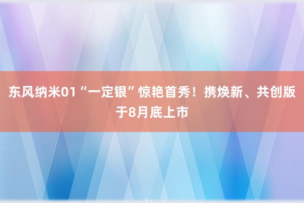 东风纳米01“一定银”惊艳首秀！携焕新、共创版于8月底上市