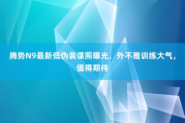 腾势N9最新低伪装谍照曝光，外不雅训练大气，值得期待