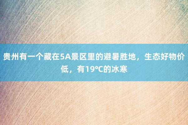 贵州有一个藏在5A景区里的避暑胜地，生态好物价低，有19℃的冰寒